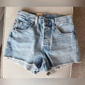 Levi's Light Blue Denim Cutoff Shorts